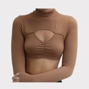 Twist Long Sleeve Women’s Crop Top